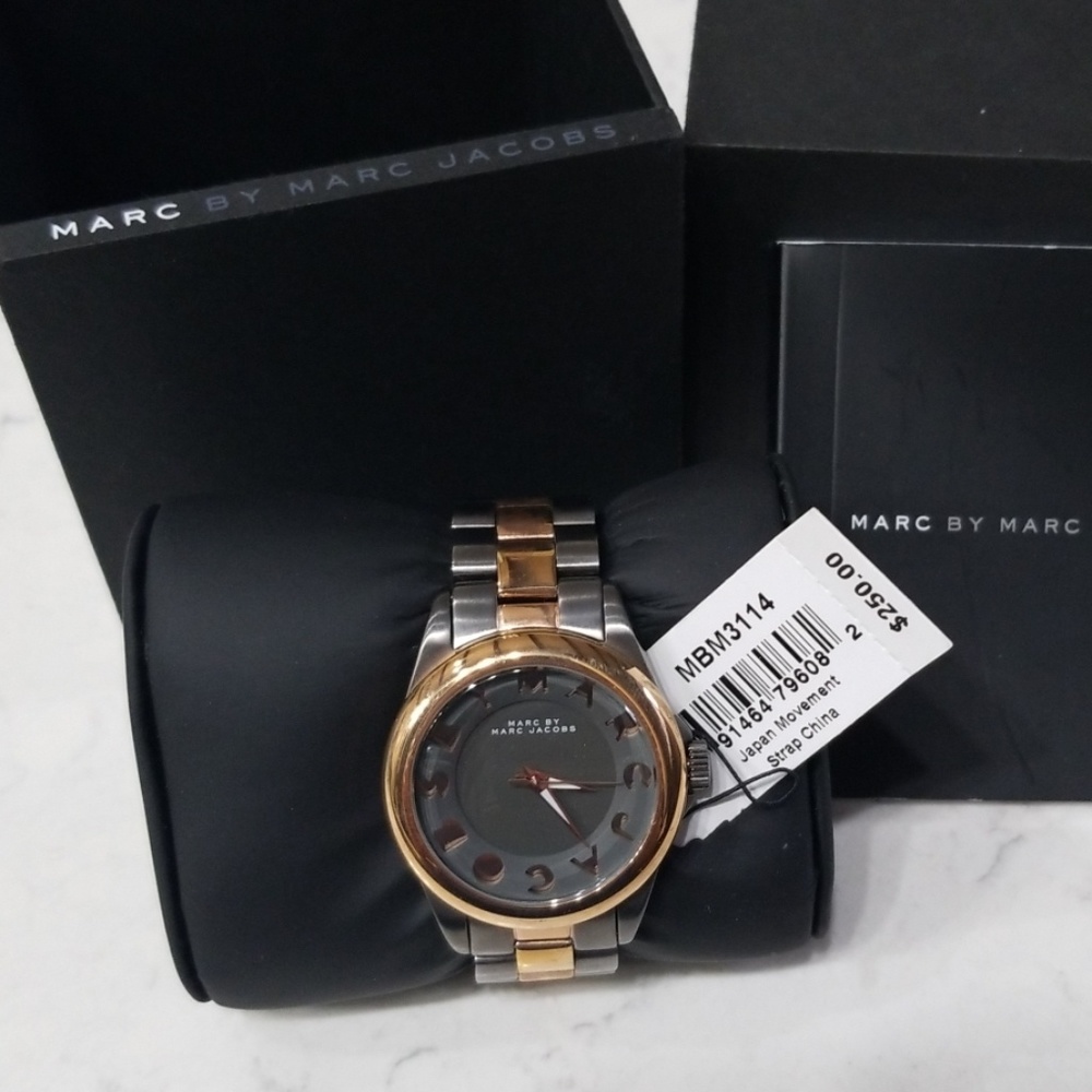 Marc by Marc Jacobs Grey and Gold Watch
